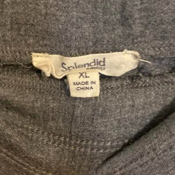 Splendid Grey Jogger Sweatpants with Hearts down the side - Picture 3 of 3